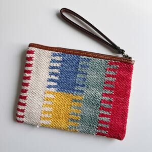Patricia Nash Hand Loomed Multi Stripe Ballari Wristlet